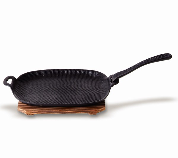 グリル 南部鉄器 焼き焼きグリル (取外しハンドル、木台付) U-33 及源 【代引不可】