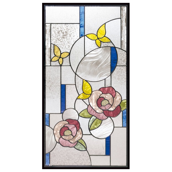 楽天市場】ステンドグラス (SH-A43) 一部鏡面ガラス 913×480×18mm