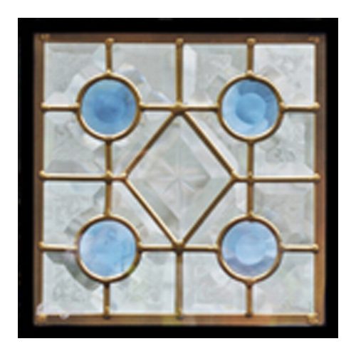 ステンドグラス (SH-D01) 200&times;200&times;18mm デザイン ピュアグラス Dサイズ （約1kg） ※代引不可 【沖縄・離島配送不可】｜ウッドデッキ エクステリア リーベ