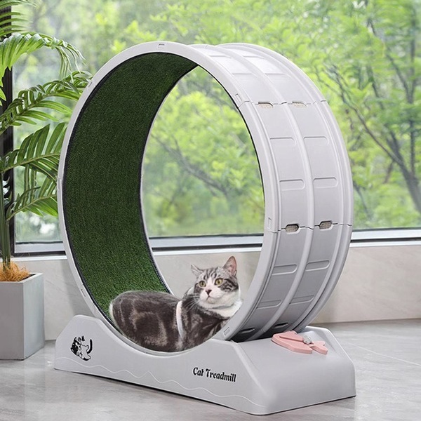 キャットホイール ねこ 手あそび 愛玩動物用回転させる車輪 (DC-WHEEL-ABS) プーリー 猫用運動すること手道具 静音  ※北海道+1050円 【代引不可】