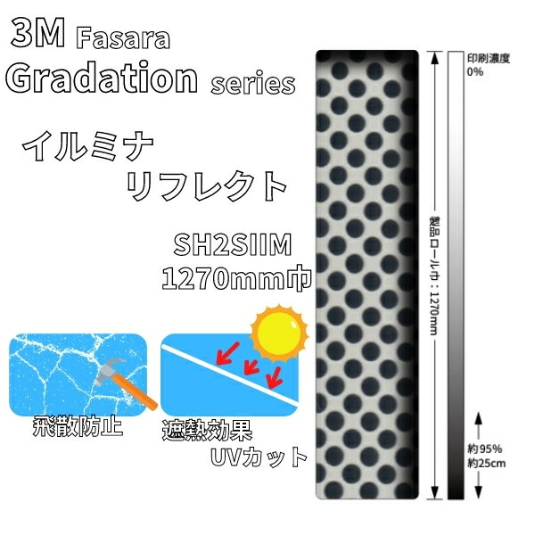 驚きの値段で 1270mm巾 SH2SIIM ファサラ リフレクト 3M ガラスフィルム イルミナ 木材・建築資材・設備