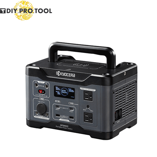 京セラ 携帯型ワット数 DPS600【最終生産物600w 静電容量509.6Wh】純正弦波（はたご屋取り替えっこ）車中泊や難民キャンプ、防災用などのワット数 669500A