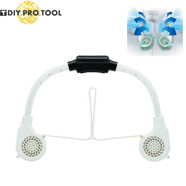 キングジム ネック冷却ファン NRF10　自然な涼風感！効率よく首筋を冷却　首掛け扇風機　ハンディファン　充電式 リチウムイオン3.7V電池内蔵　パイプ部の吹き出し口から首筋に直接送風、自然な清涼感。業務用熱中症対策ファン画像