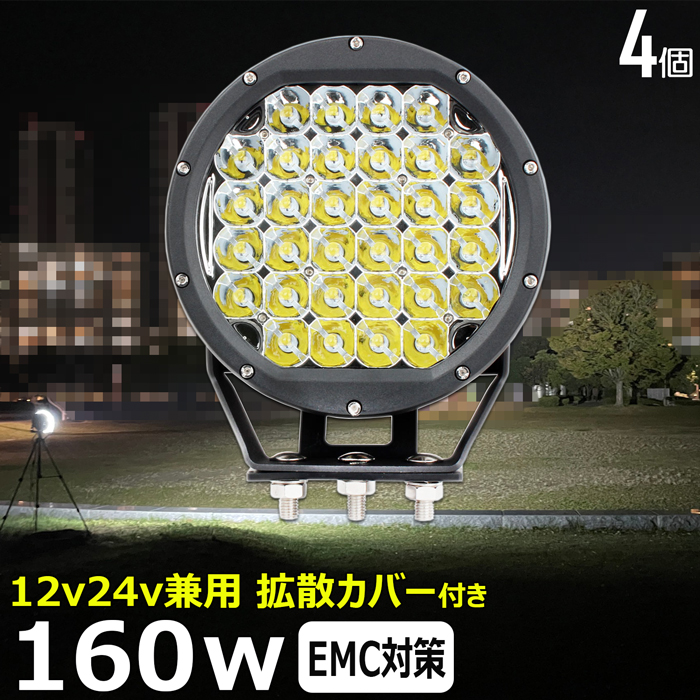 ワークライト Safego 42W 丸形 LED車外灯農業機械 LED オフロード車両