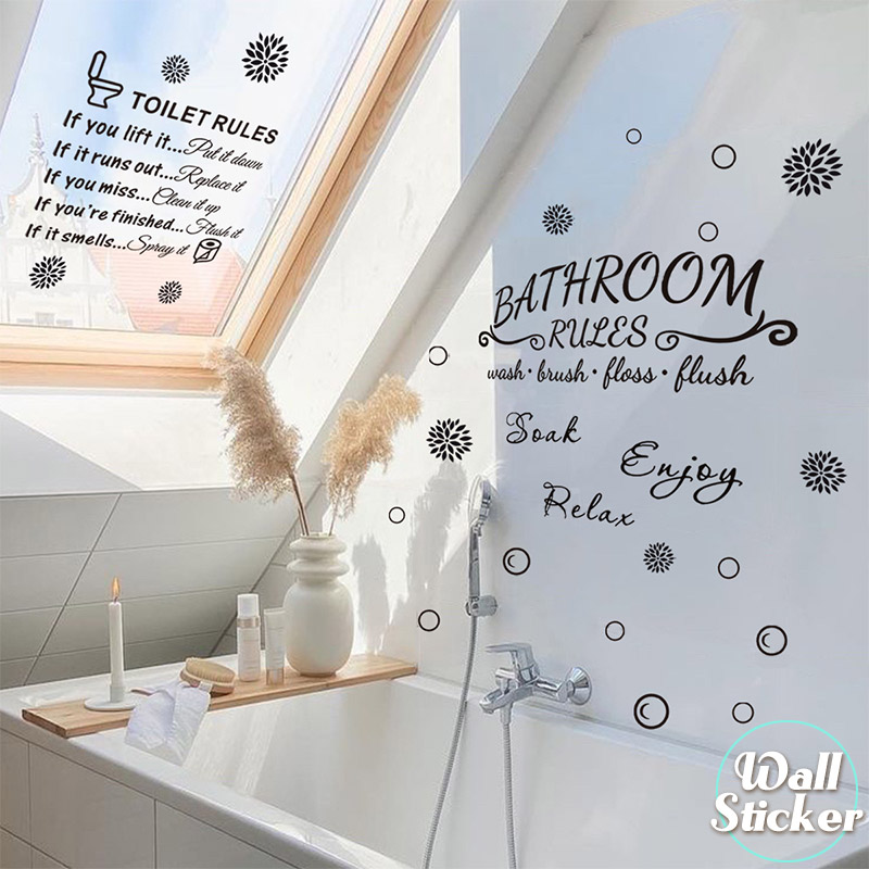 【楽天市場】ウォールステッカー ルーム ステッカー レストルーム ワンポイントシール トイレ お風呂 バスルーム フォント アルファベット