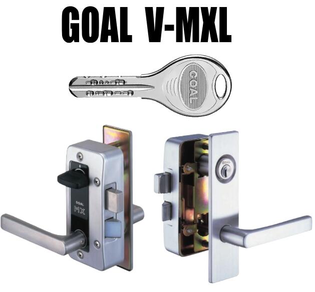 ゴール　V-MXL-NU　面付箱錠　公団錠　V-18ディンプルシリンダー　外開用　付属キー本数：3本　GOAL　※北海道・沖縄県・離島へのお届けの場合、別途1,000円の送料が加算になります。｜DIY専科