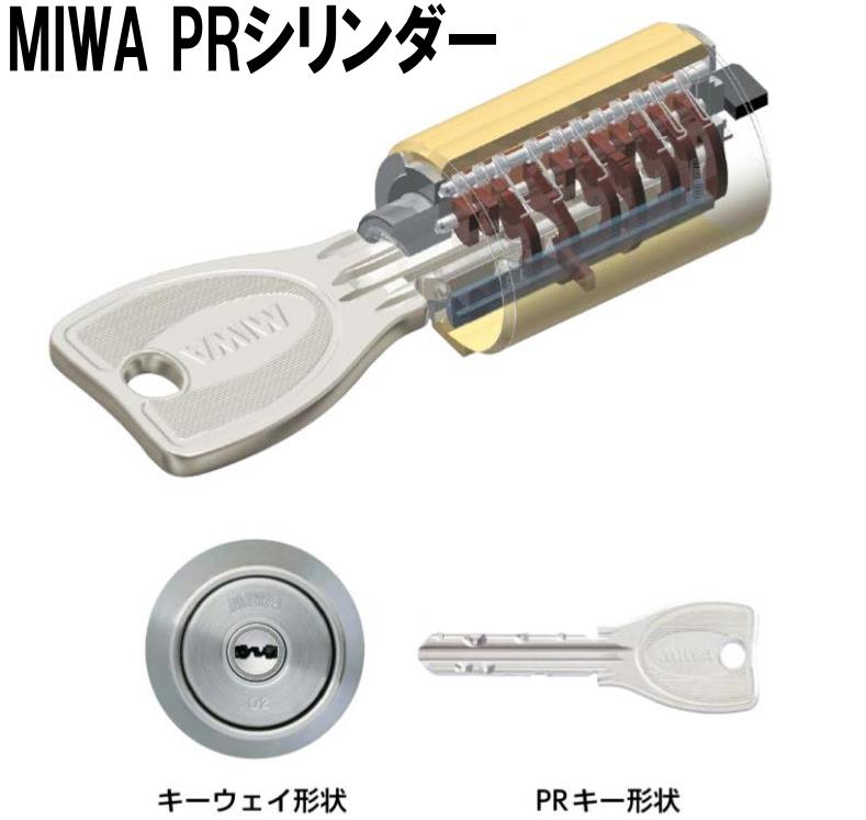 楽天市場】美和ロック(MIWA) シリンダー PR LA.CY ST色 LA/MA/DA