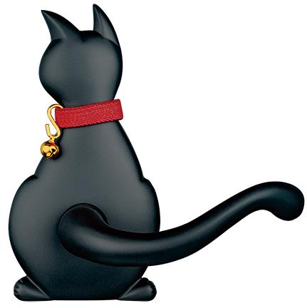 わんにゃん生き肝手持ち部分 Cat-1 にゃん60 TX-W20C-NB（無光沢黒）空錠 うしろ側仕掛ける：60粍