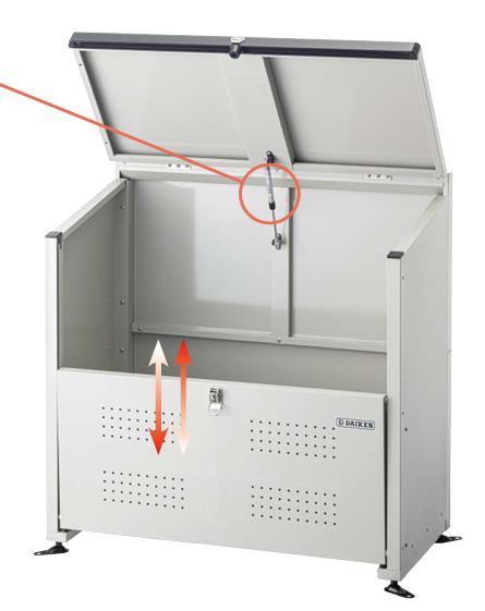 ダイケン ゴミ収集庫 CKE-M　クリーンストッカー スチール製 ダストボックス　 ※代金引換不可　　 ※個人宅・マンション・現場へのお届けの場合、別途“5,000円”の送料が加算になります。　 ※北海道・沖縄県・離島へのお届けの場合、別途送料が必要です。