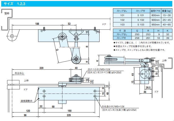 楽天市場】大鳥機工製 代替ドアクローザ 101＋52S用取替用置換板