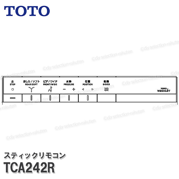 TOTO 突っ支い棒遠隔操作 TCA242R （ネオレスト役立つこと部 AH・RH用）温水洗い濯ぎ便座部分品 幼児用便器一部分 細やか部分品・疲労困憊品・取りつくろう TOTO完全無欠品