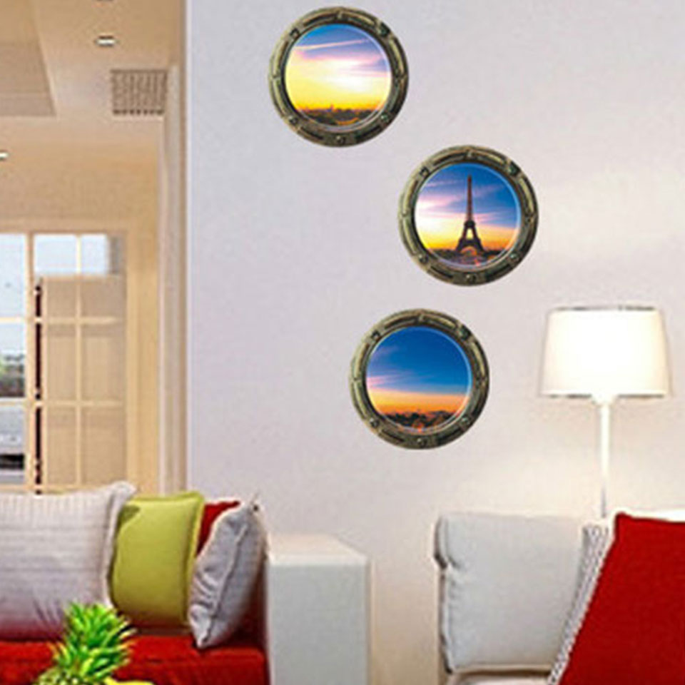 楽天市場 ウォールステッカー トリックアート 風景 窓 景色 北欧 リビング 塔 夕暮れ 貼ってはがせる おしゃれ 簡単リメイク サンセット 貼るだけリフォーム お部屋のイメージチェンジ Diyリフォームショップ ケイララ