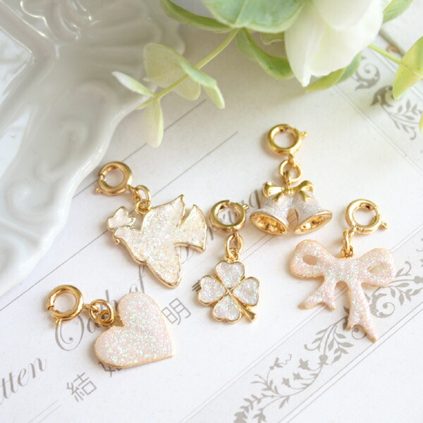 楽天市場 プチリニューアル ブーケプルズの幸せチャーム 5点aセット Rolianne Pink Made