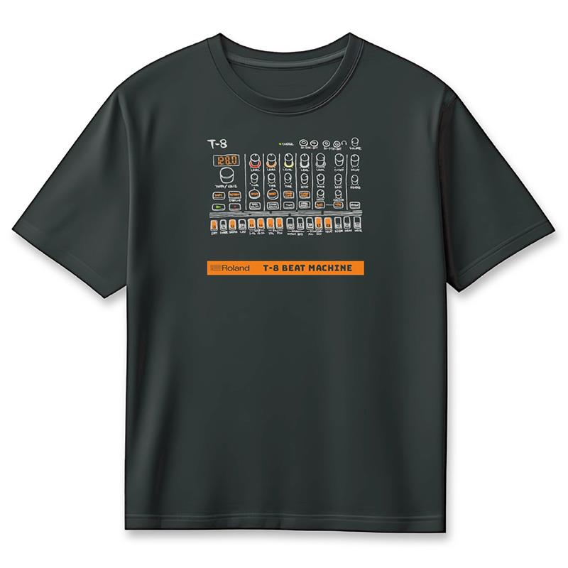 Roland T-8 T-Shirts DesignB Mサイズ (ローランド)(Tシャツ)(T-8デザイン) 楽器アクセサリ アパレル