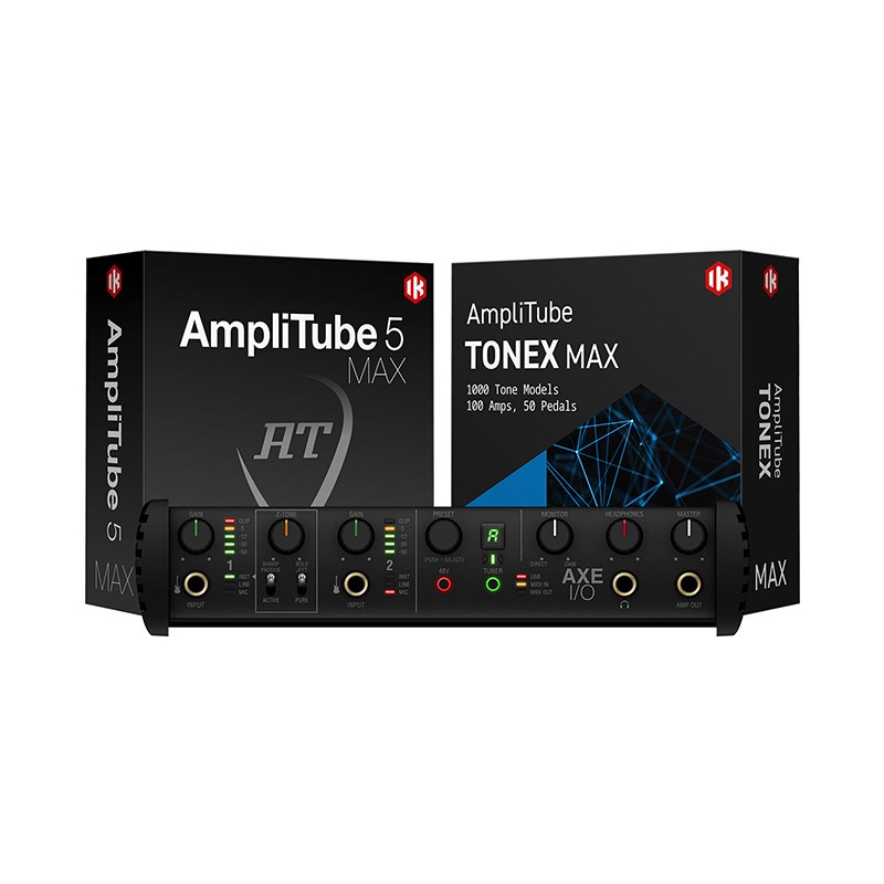 IK Multimedia AXE I/O + AmpliTube 5 MAX + TONEX MAX バンドル(アイケーマルチメディア) DTM オーディオインターフェイス
