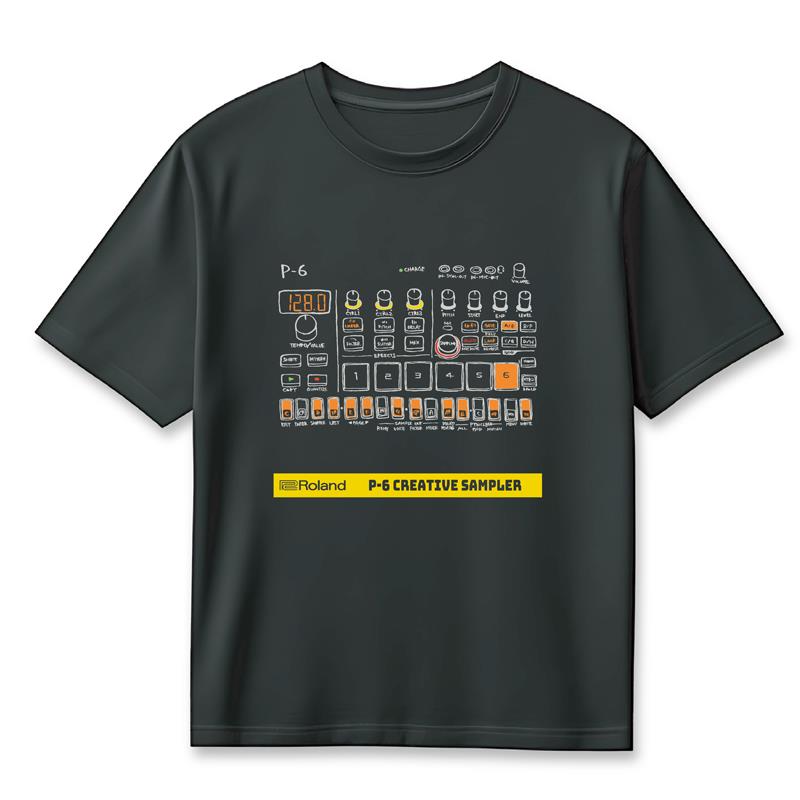 Roland P-6 T-Shirts DesignB 2XL (RT/P-6B2XL) 楽器アクセサリ アパレル