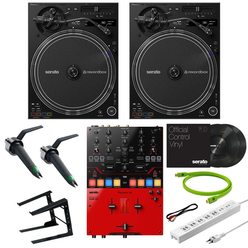 Pioneer DJ PLX-CRSS12 + DJM-S5 スクラッチDJ必需品10点セット DJ機器 ターンテーブル