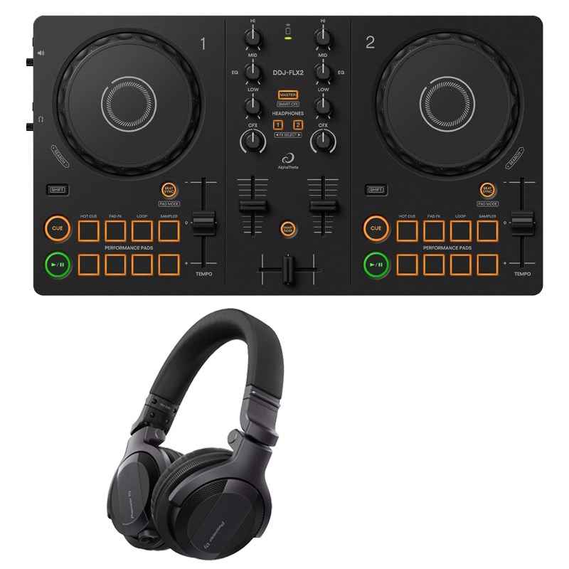 翌日配達 AlphaTheta DDJ-FLX2 + HDJ-CUE1 ヘッドホンSET 【APPLE MUSIC対応】(djay / rekordbox / Serato DJ Lite 対応DJコントローラー)(アルファシータ) DJ機器 DJコントローラー 26,499円