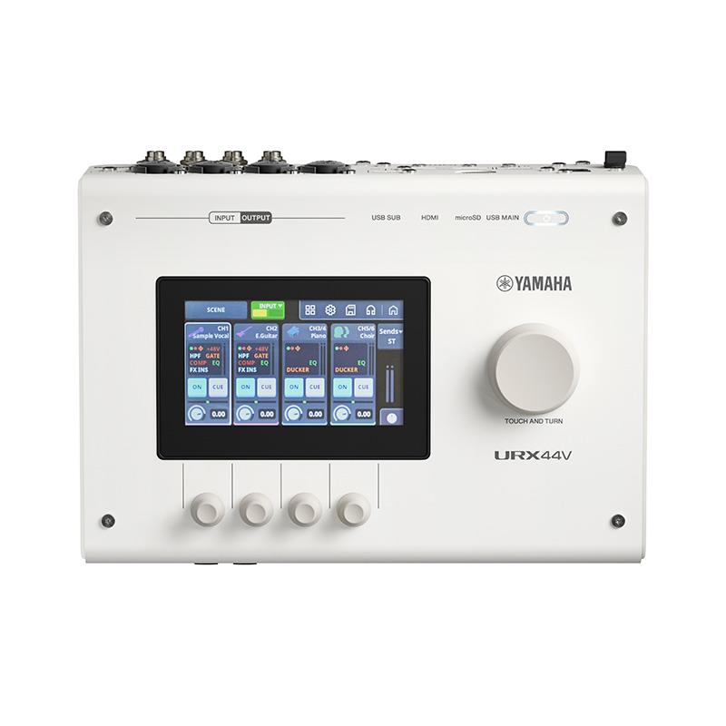 翌日配達 YAMAHA URX44V W (White)(ホワイト)(ヤマハ)(オーディオインターフェース)(URXシリーズ)(USB-C搭載)(HDMI入力搭載)(タッチパネル)(DSP内蔵)(32bit 192kz) DTM オーディオインターフェイス