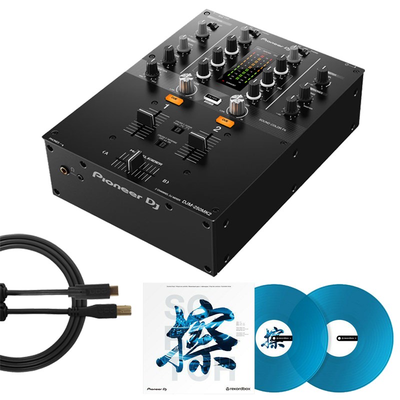 Pioneer DJ DJM-250MK2 + コントロールヴァイナルRB-VD2-CB + UDG製 USBタイプC-BケーブルSET 【rekordbox対応 2ch DJミキサー】 DJ機器 DJミキサー 38,968円