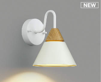 照明 おしゃれ かわいいコイズミ照明 KOIZUMI ブラケットライト AB52221 電球色AB53836 温白色マットファインホワイト塗装 北欧デザイン 白熱球60W相当 LED一体型 木の素材感を活かした仕上げと レッドオークの自然な木目｜あかりＳＨＯＰ　Ｄ-ＳＴＹＬＥ
