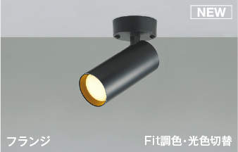 照明 おしゃれ ライト コイズミ照明 KOIZUMI 調光調色スポットライト AS51697 電球色＋昼白色 フランジ マットブラック塗装 散光タイプ 白熱灯100W相当
