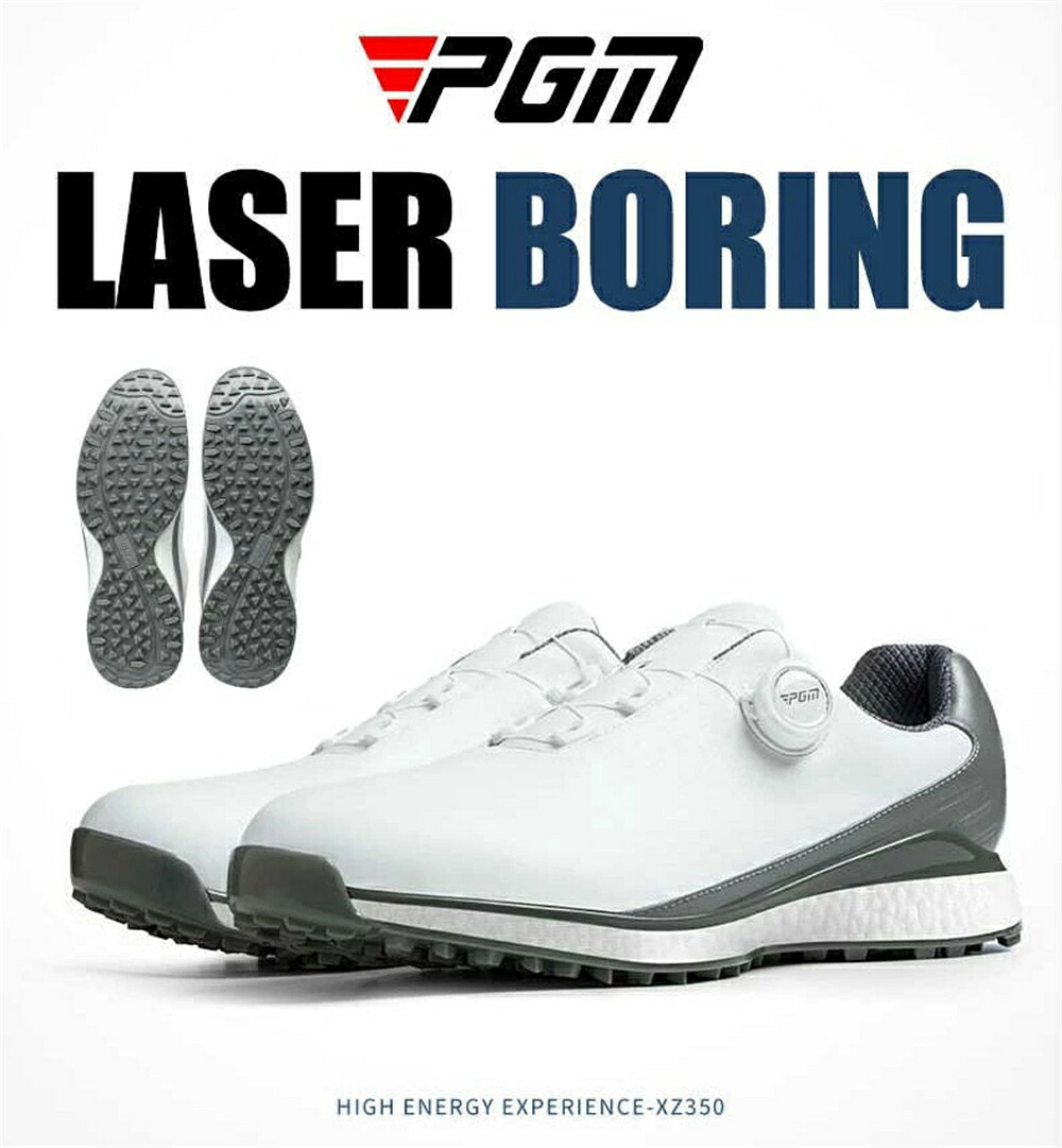 【PGM正標準尺度品】ゴルフシューズ メンズ スパイク受け答え 春夏秋 ボア BOA 24.5-27.5コマーシャル なめし革シューズ ゴルフスニーカー なめし革シューズ 上滑り打ち切り 雨合羽 紺色 アウトドア マイクロ衣料繊維