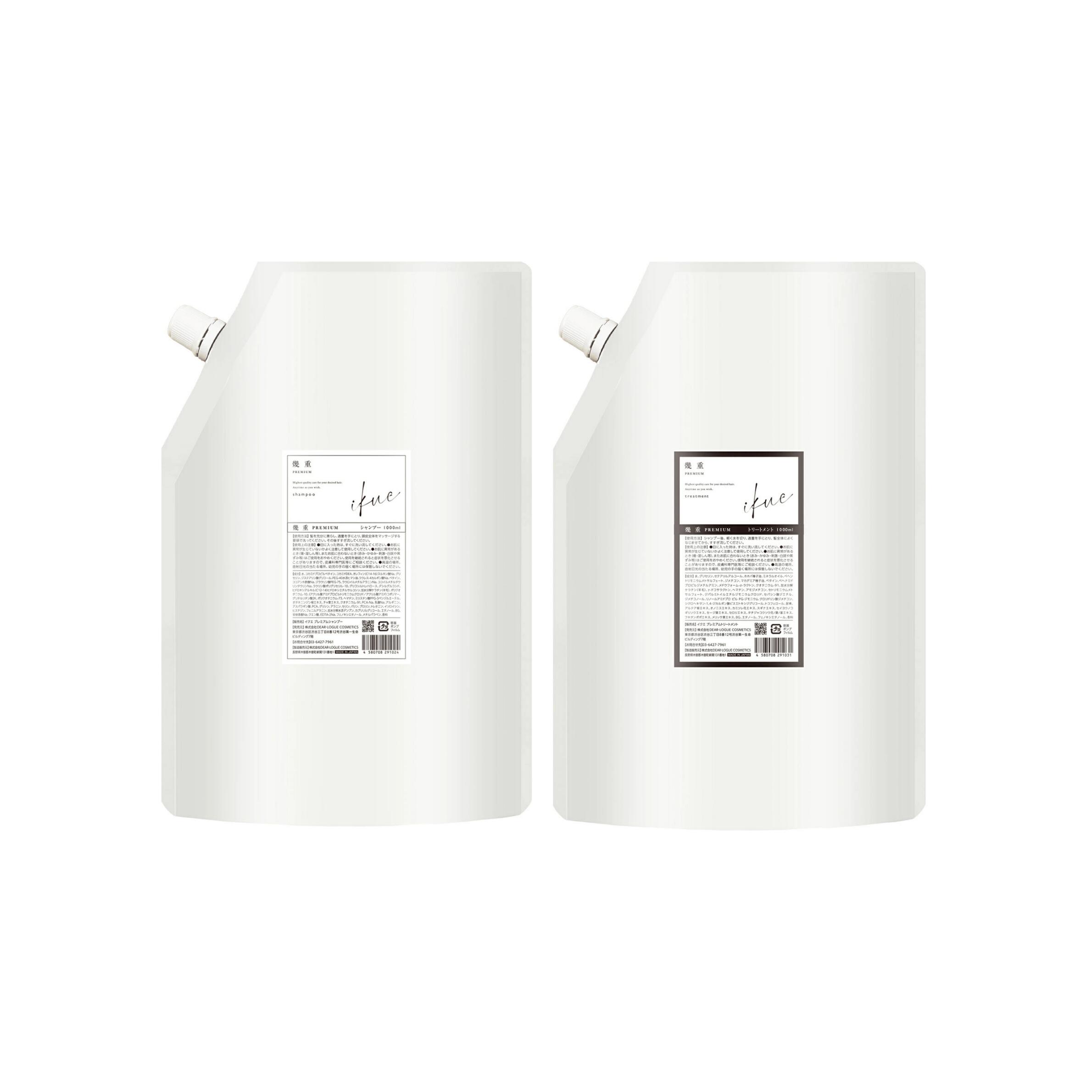 【ポイント20倍】 IKUE 幾重 プレミアム シャンプー＆トリートメント1000ml 業務用 詰替 セット 高級感のあるシトラス＆ゼラニウムの香り 美容室専売品 美容室 サロン専売品 サロンシャンプー