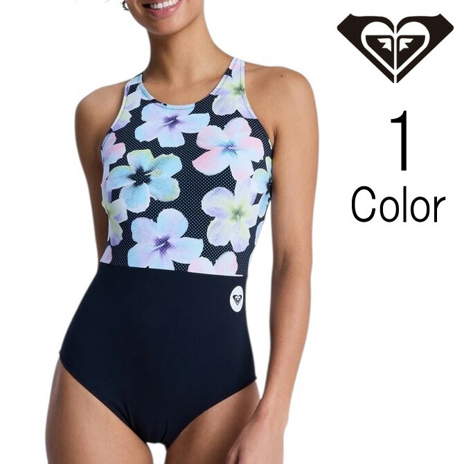 ロキシー Roxy レディース FITNESS ROXY ACTIVE ONE PIECE MIX PT メッシュパネル ワンピース 水着｜DLIGHT by the Sea（バイザシー）