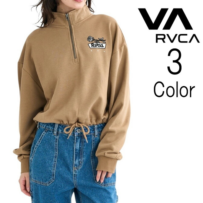 ルーカ Rvca ルカ レディース  COSTA CROPPED HALFZIP TOPS トップス スウェットジャケット bf044007