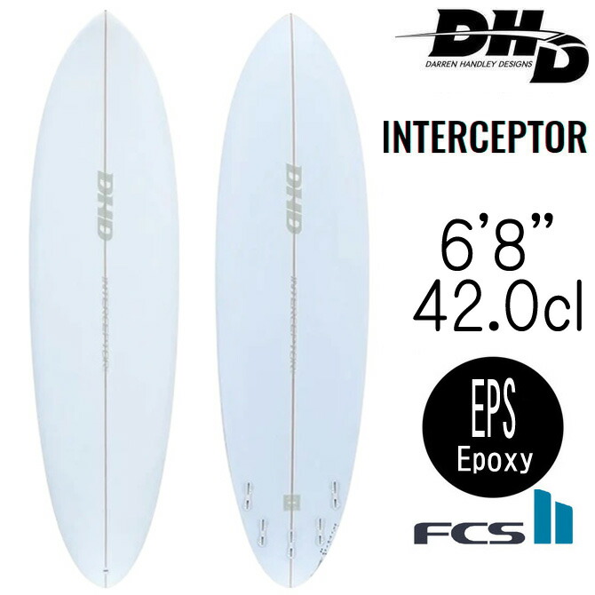 DHD サーフボード インターセプター ミッドレングス エポキシ モデル 6'8\