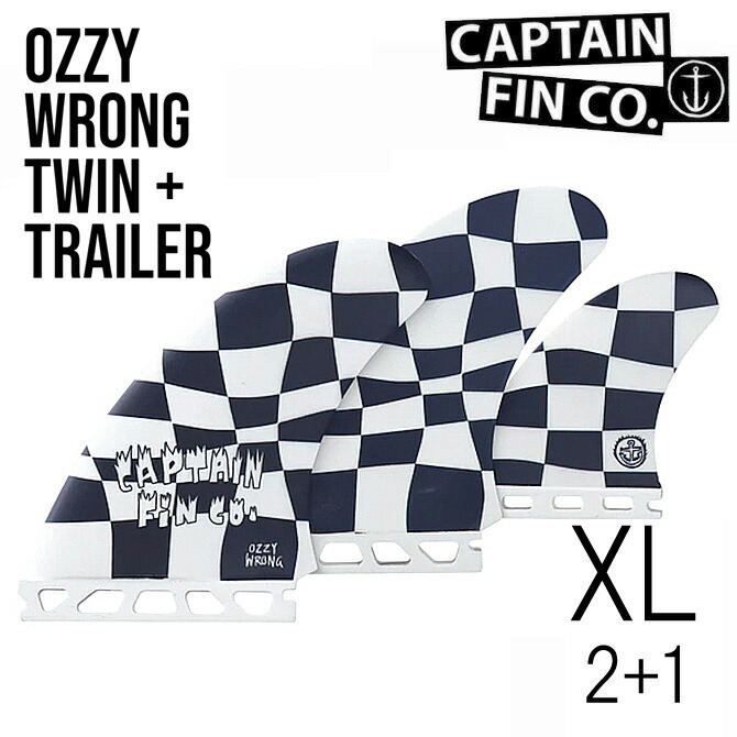 キャプテンフィン オジー ウーロン 2+1 モデル サーフボード フィン / Captain Fin Ozzy Wrong Twin+1 XLarge