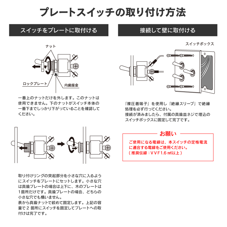 最安価格 英国製アンティーク 電気トグルスイッチ 真鍮プレート