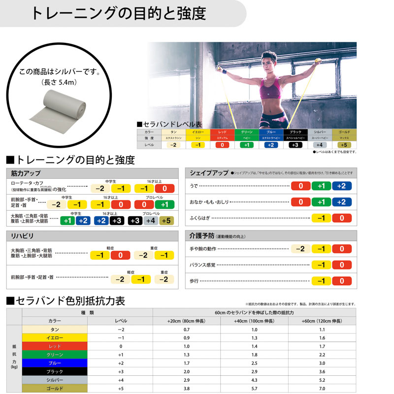セラバンド5.4m強度レベル+4シルバー#TB-6
