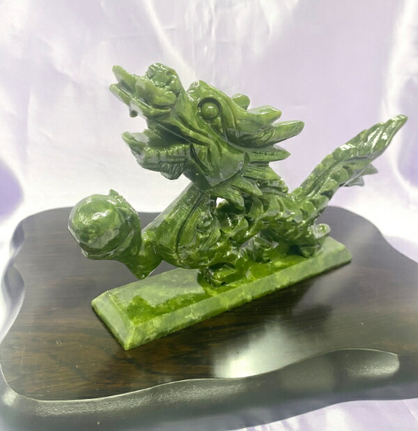 楽天市場】龍置物 開運 ジェイド五爪龍 開運グッズ 縁起物 置物 開運