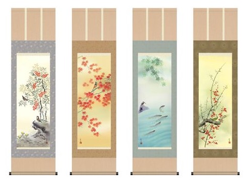【直送品】【代引き不可】掛軸 四季花鳥揃 田村竹世筆 尺五単品 開運掛軸 掛け軸 床の間飾り 春夏秋冬 季節 吉祥 四季 花鳥 揃え 壁掛け 和装飾 敬老の日 母の日 父の日 誕生日 バースデー プレゼント ギフト 贈り物 お祝い 贈答品 グッズ おすすめ 人気 通販 販売