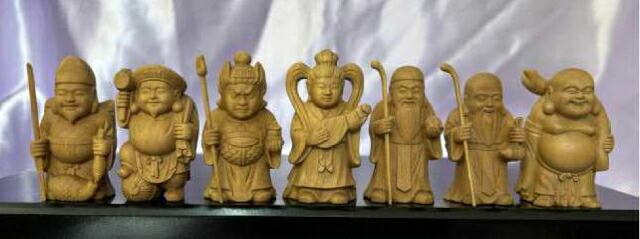 木彫り七福神の通販 寿老人立像 七福神 白檀 木彫 仏像 | アートの価格