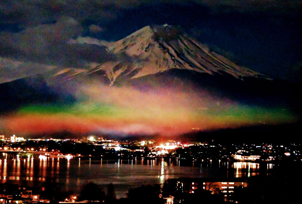 秋元隆良 奇跡の写真 富士にかかる彩雲の夜 開運アート 開運アイテム 開運グッズ 絵 画像 写真 開運 幸運 開運インテリア 運気アップ 開運フォト 開運写真 スピリチュアルグッズ 縁起物 お祝い事 事務所開き 誕生日 プレゼント ギフト 贈り物 お祝い 贈答品 おすすめ 人気