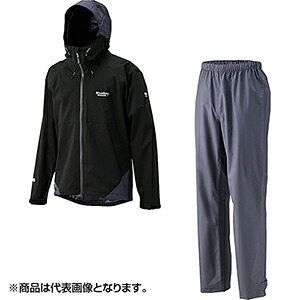 【当店限定P2倍確定】双進(SOSHIN) RBB リバレイ ストレッチライトレインスーツ M ブラック 6452