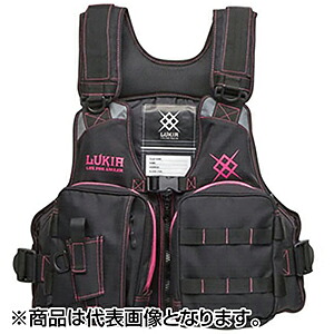 【当店限定P2倍確定】浜田商会 ルキアフローティングゲームベストGX フリー ブラックピンク WFA550-BKPK