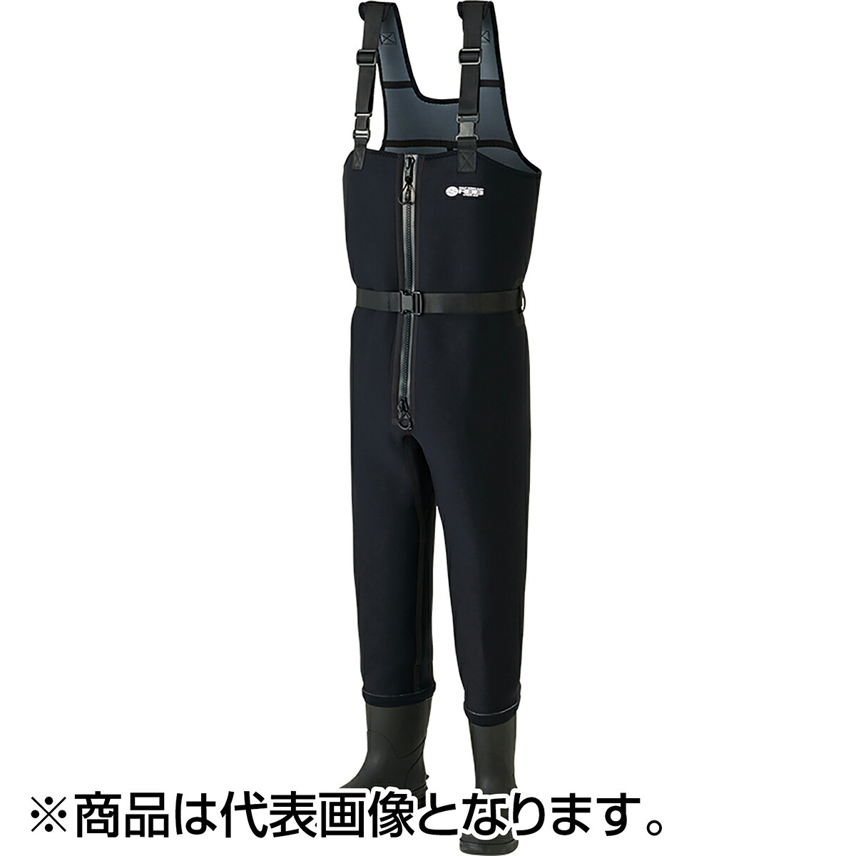 双進(SOSHIN) RBB フロントオープンウェーダーCR2 LL ブラック 7737 ウェイダー ウェダー ウエダー 胴長 防水