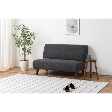 AZUMAYA(東谷) ソファ 2人掛け ロータイプ使用可 2WAY コンパクトタイプ 幅121cm 座面高37cm グレー 「ネオトマソン」｜SS-95GY｜Wishop 店