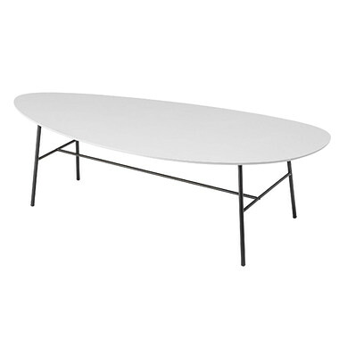 AZUMAYA(東谷) リビングテーブル メラミン化粧繊維板 スチール脚 グレー｜PT-866GY｜Wishop 店