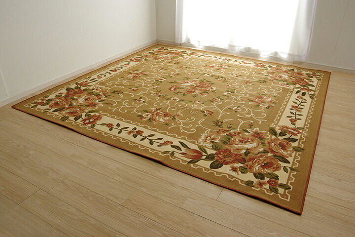格安 お取り寄せ イケヒコ コーポレーションナイロン 花柄 カーペット 撥水 速乾 ベージュ 約0 300cm 日本最大級 Uyguntasarim Com
