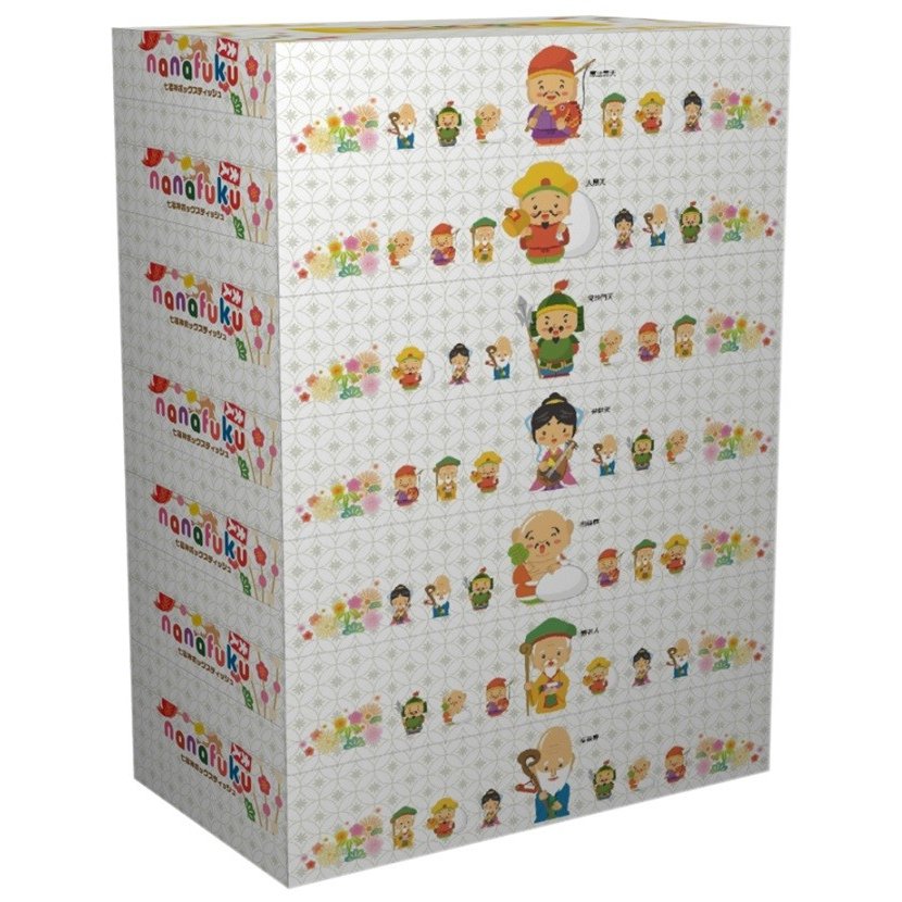 七福神 BOXティッシュ100W7P ★30個書き割り   プチギフト お徳用 雑貨 割り増し金 粗品 販促 プチ 差し上げ物 せっ生 最安 疲労困憊品 ティッシュ