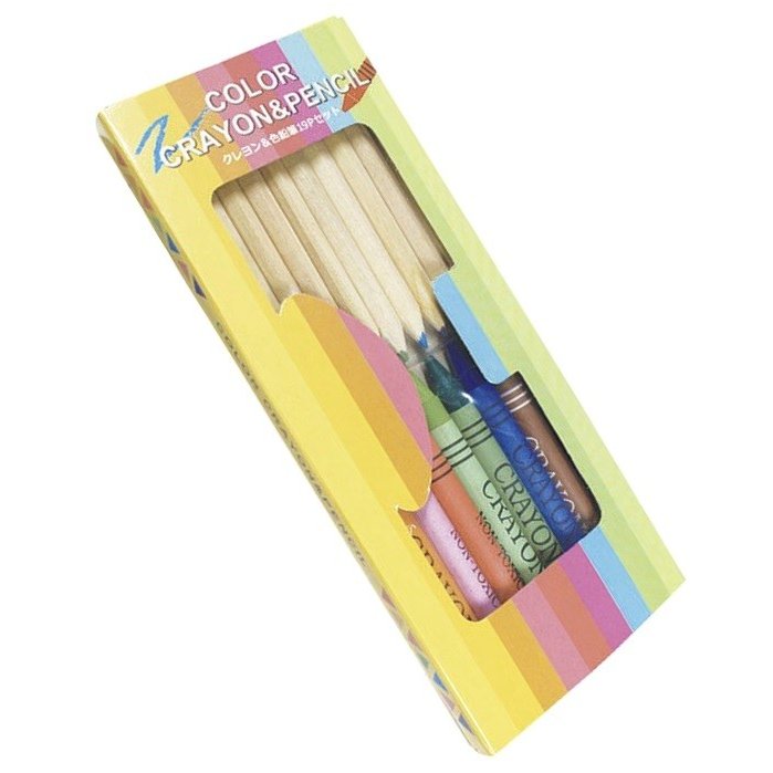 クレヨン&色鉛筆19Pセット 200個セット プチギフト お徳用 雑貨 景品 粗品 販促 プチ ギフト|ギフト・景品のディーネットモール