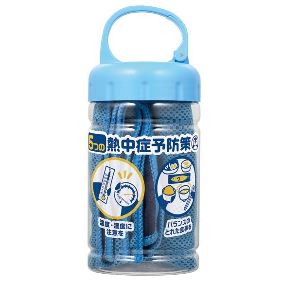 熱中症対策 ボトル＆クールタオル　　　クールタオル 冷感タオル ひんやりタオル 冷却タオル スポーツ用クールタオル 速乾タオル アイスタオル 夏用タオル 冷感素材タオル 屋外用 熱中対策 景品 粗品 まとめ買い 安い｜ギフト・景品のディーネットモール
