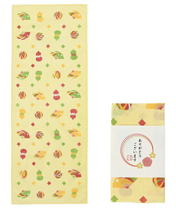 ありがとうございます 手ぬぐい（和風縁起）　てぬぐい てふき タオル 食器拭き 手拭き 衛生 景品 粗品 販促品 ノベルティ プチギフト まとめ買い 来場 記念品｜ギフト・景品のディーネットモール