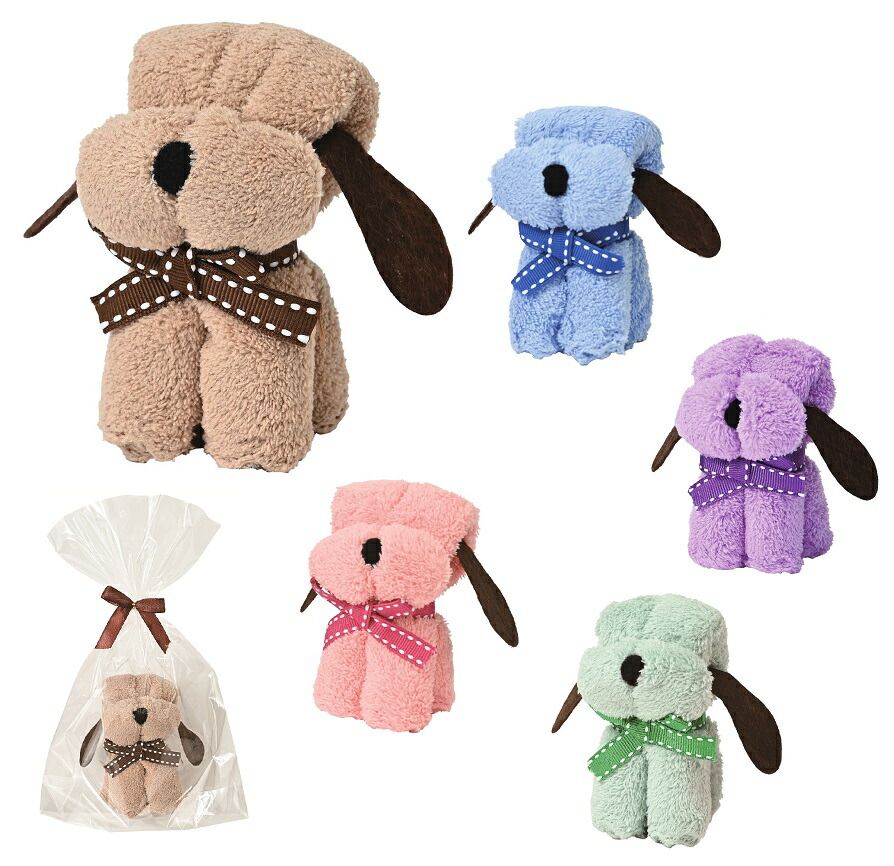 ふんわりわんこ タオルハンカチ　 タオルハンカチ かわいい 犬 ギフト プレゼント 吸水性 柔らかい キッズ 子供向け 大人可愛い おしゃれ デザイン 実用的 お土産 贈り物 人気商品 洗える