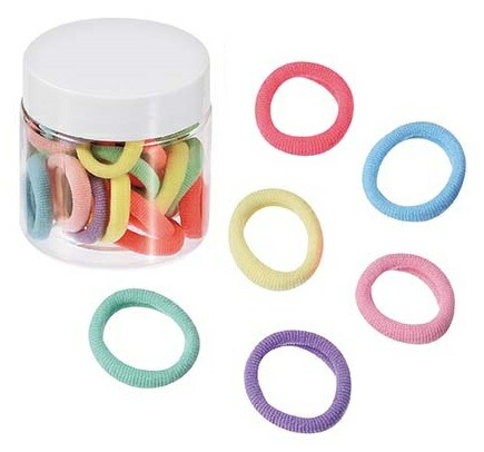 ケース付きヘアゴム小30P　150個セット　　 送料無料 ヘアゴム リングゴム 子供 キッズ ヘアアクセサリー 髪留め まとめ髪 ポニーテール 収納ケース 景品 粗品 販促品 ノベルティ プチギフト まとめ買い 来場 記念品